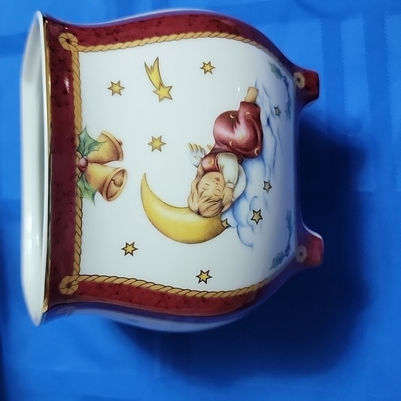 NIB Goebel Christmas Angel Porcelain Candy Bowl with lid Planter New - Picture 7 of 10